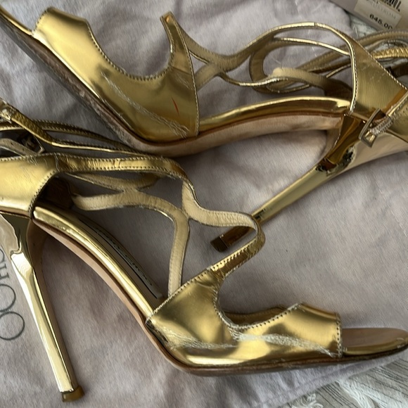 Jimmy Choo Gold Heels - Picture 6 of 8